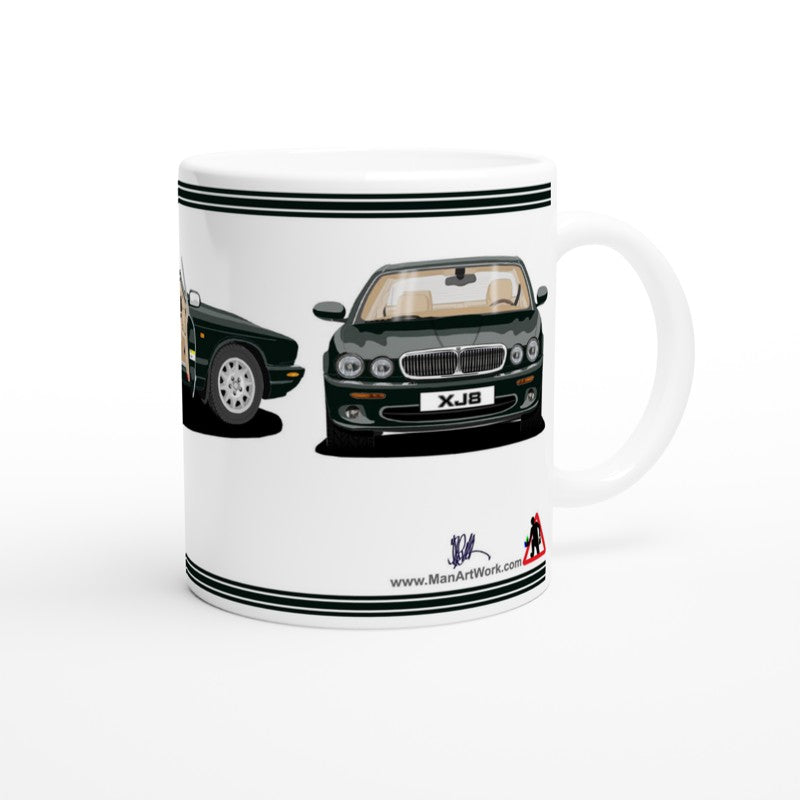 Jaguar XJ8 in Green Art Mug