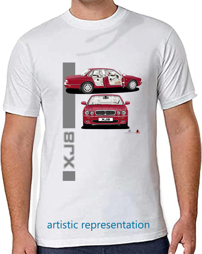 Jaguar XJ8 in Red T Shirt