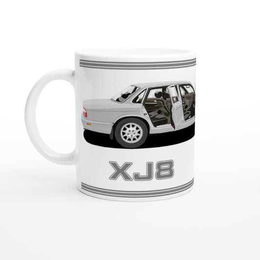 Jaguar XJ8 in Silver Art Mug