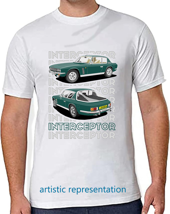 Jensen Interceptor in Green T Shirt