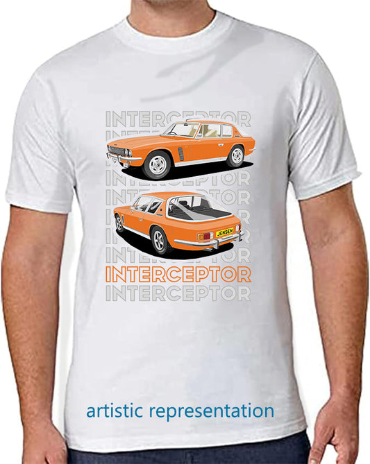 Jensen Interceptor in Orange T Shirt