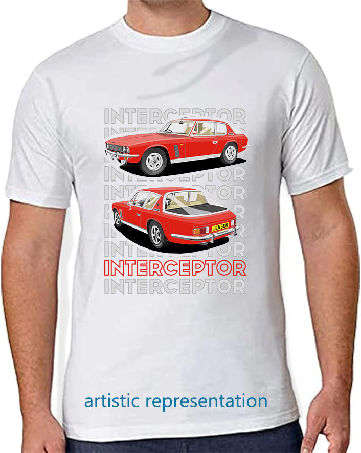 Jensen Interceptor in Red T Shirt