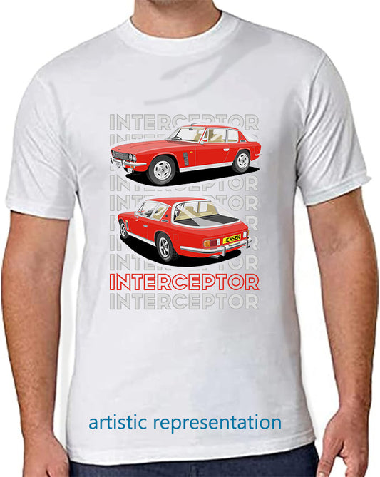 Jensen Interceptor in Red T Shirt