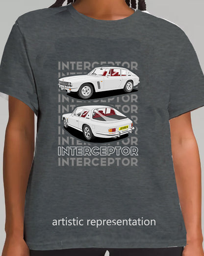 Jensen Interceptor in Silver T Shirt