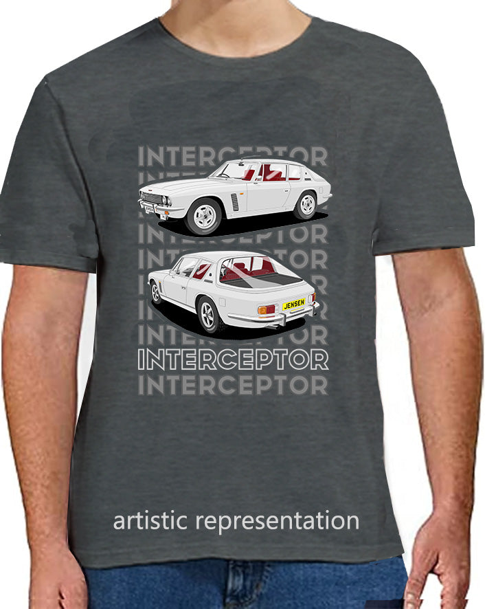 Jensen Interceptor in Silver T Shirt