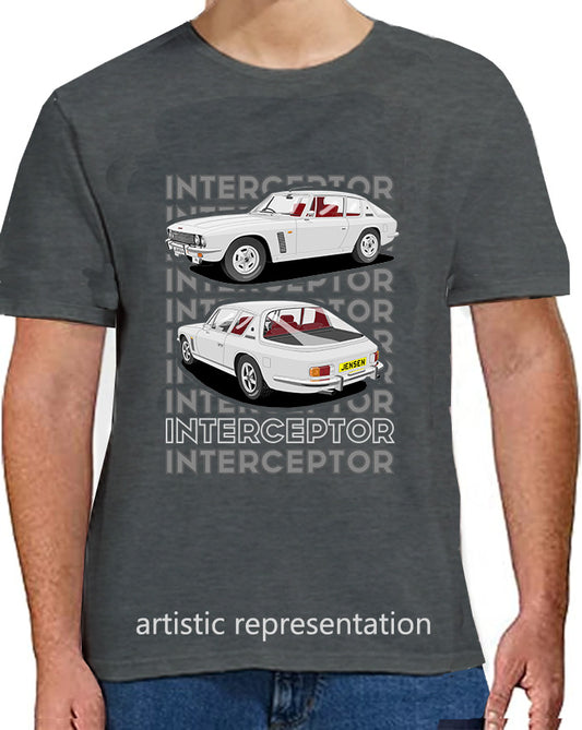 Jensen Interceptor in Silver T Shirt