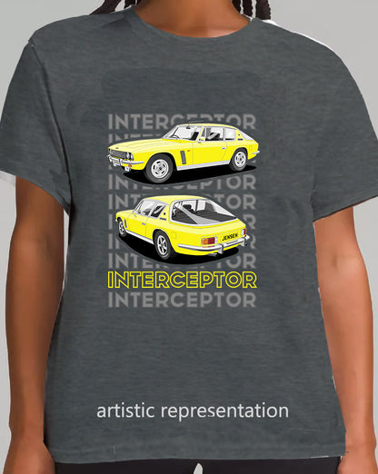 Jensen Interceptor in Yellow T Shirt