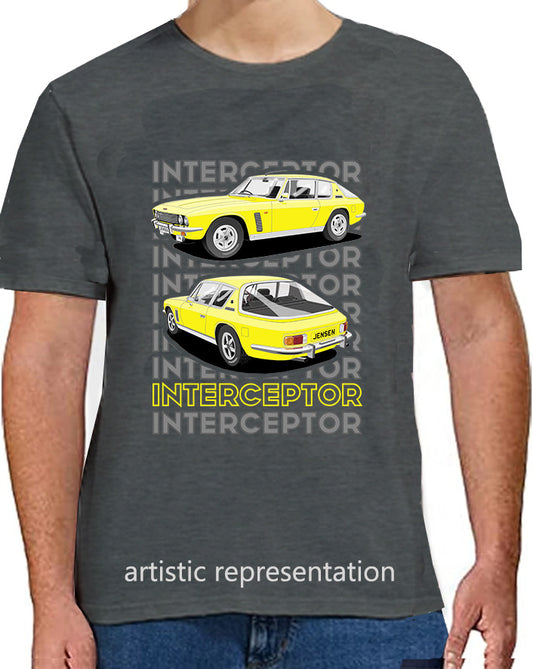 Jensen Interceptor in Yellow T Shirt