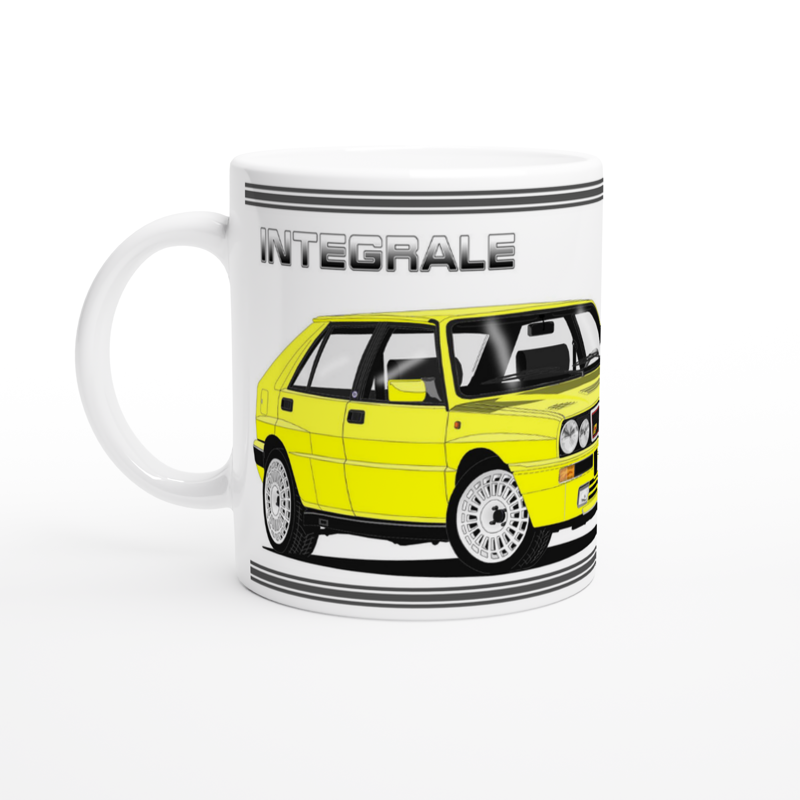 Lancia Delta Integrale in Yellow Car Mug