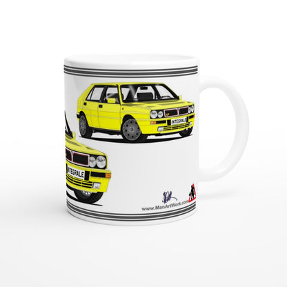 Lancia Delta Integrale in Yellow Car Mug