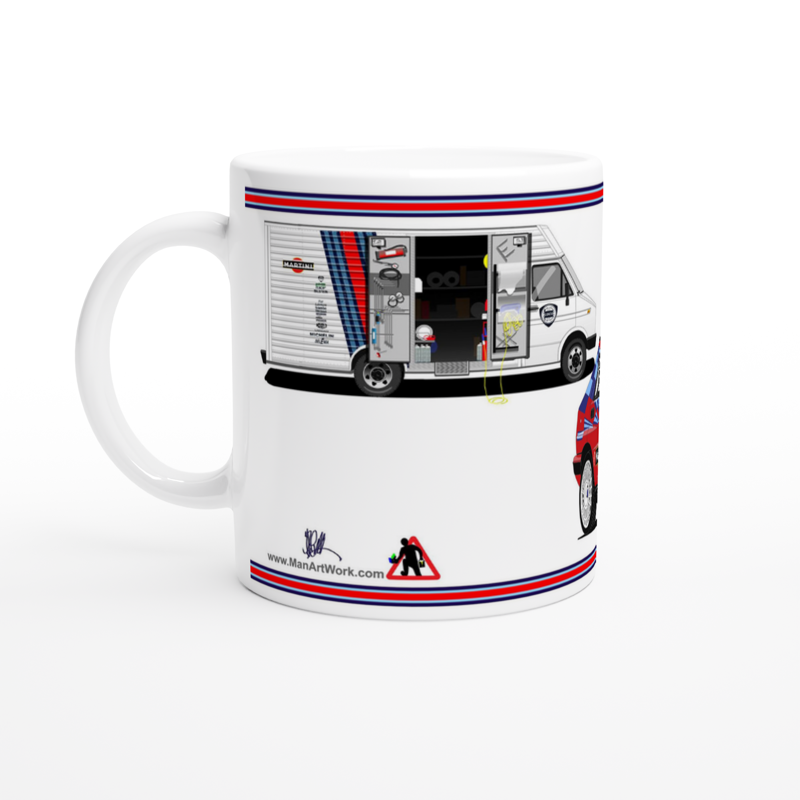 Lancia Delta Integrale Red Rally Car Mug