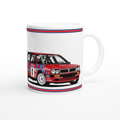 Lancia Delta Integrale Red Rally Car Mug