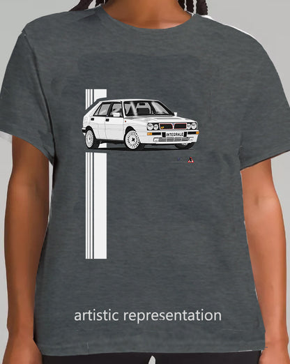 Lancia Delta Integrale in White T Shirt