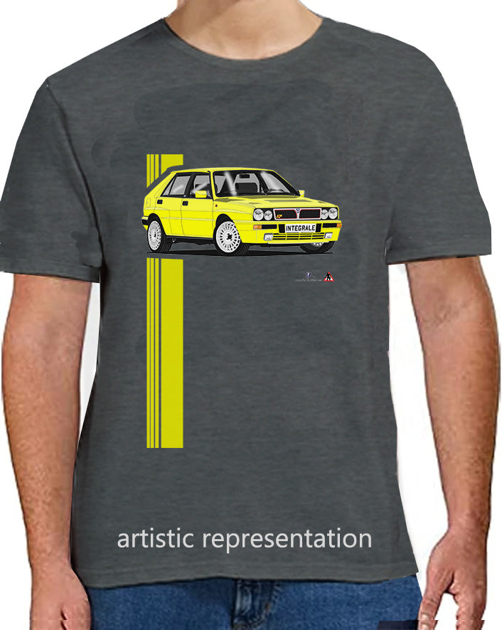 Lancia Delta Integrale in Yellow T Shirt