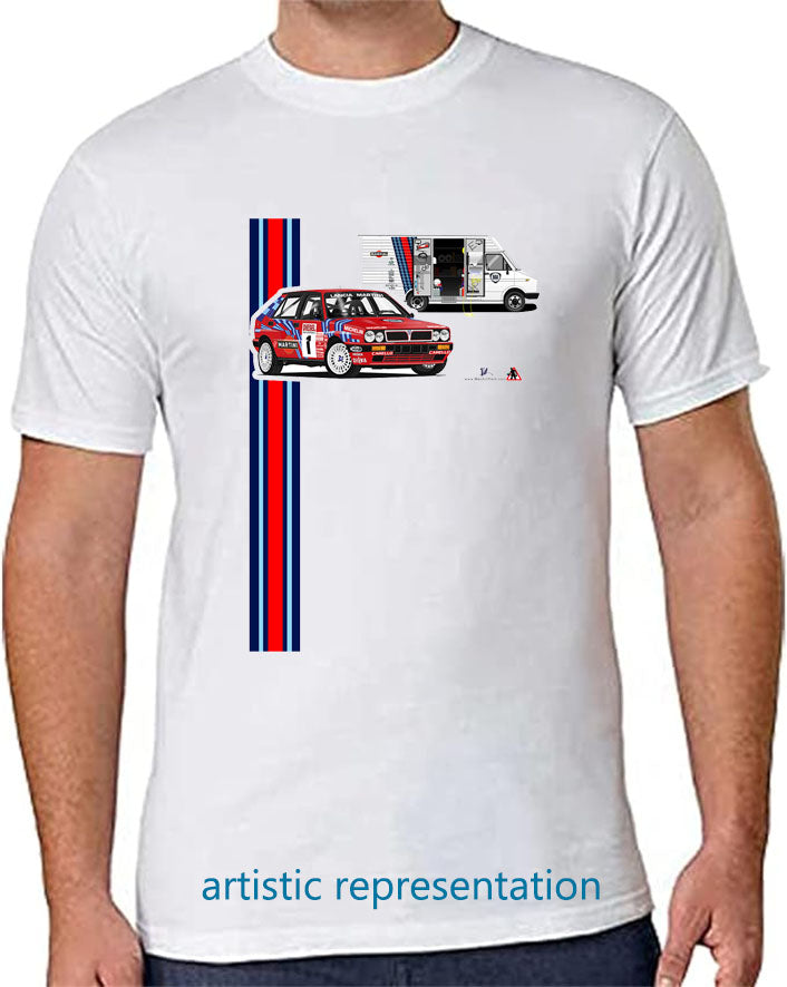 Lancia Delta Integrale Rally T Shirt (Red)