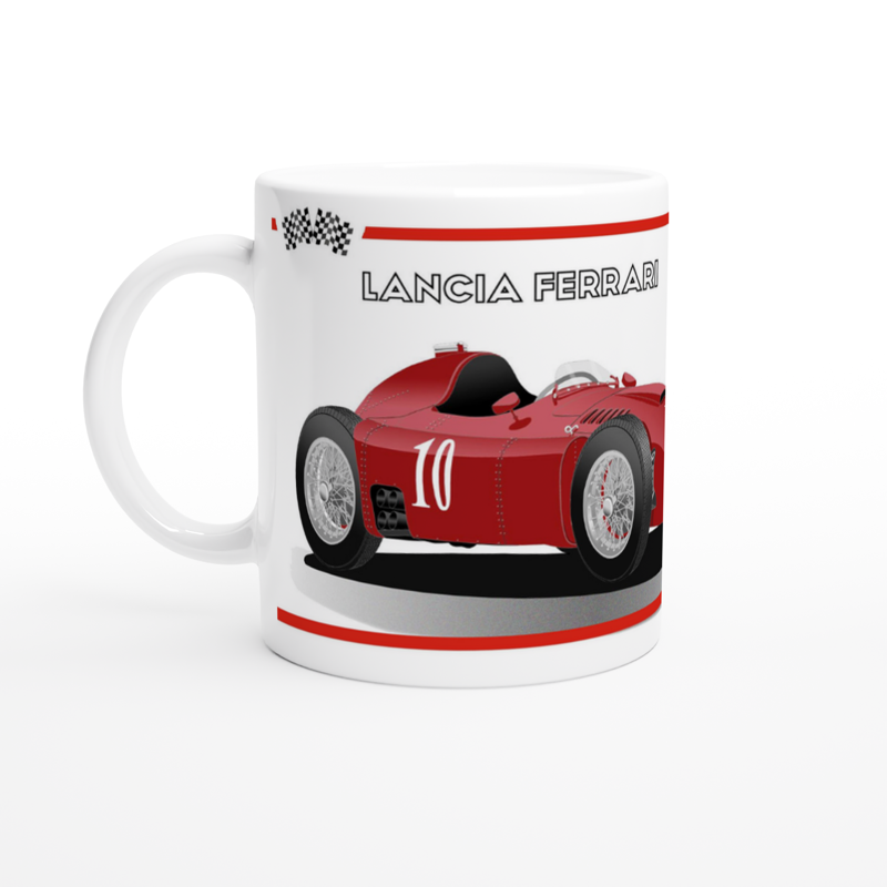 Lancia-Ferrari D50 F1 Motor Racing Art Mug