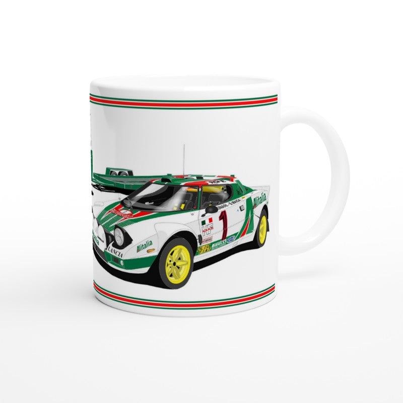 Lancia Stratos Alitalia Rally Car with Van Mug 