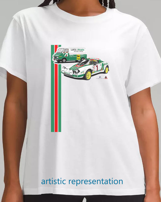 Lancia Stratos Alitalia Rally T Shirt