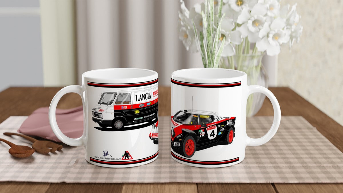 Lancia Stratos Pirelli Rally Car with Van Mug 