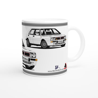 Lancia Delta Integrale in White Car Mug