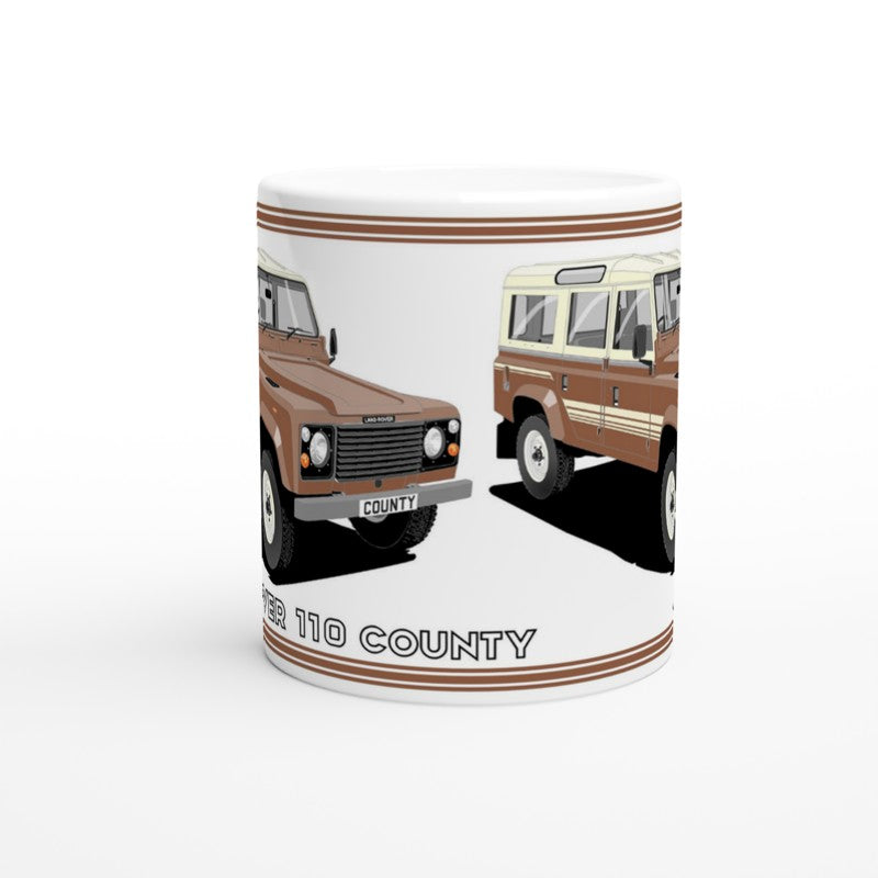 Land Rover 110 County in Brown Art Mug