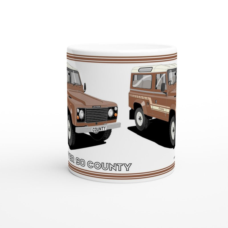 Land Rover 90 County in Brown Art Mug