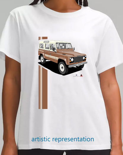 Land Rover County 110 in Brown T Shirt