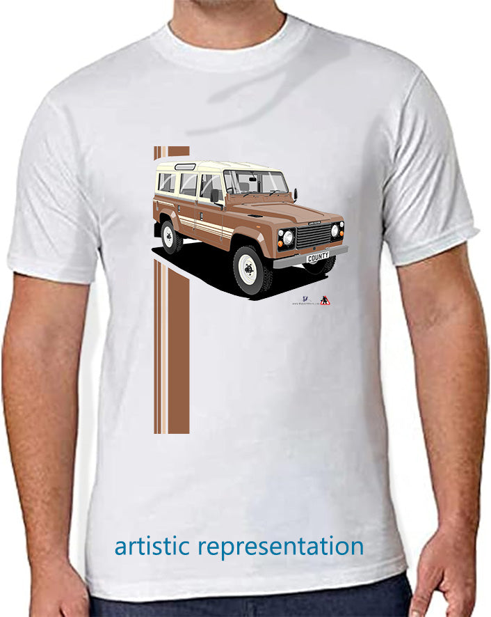 Land Rover County 110 in Brown T Shirt