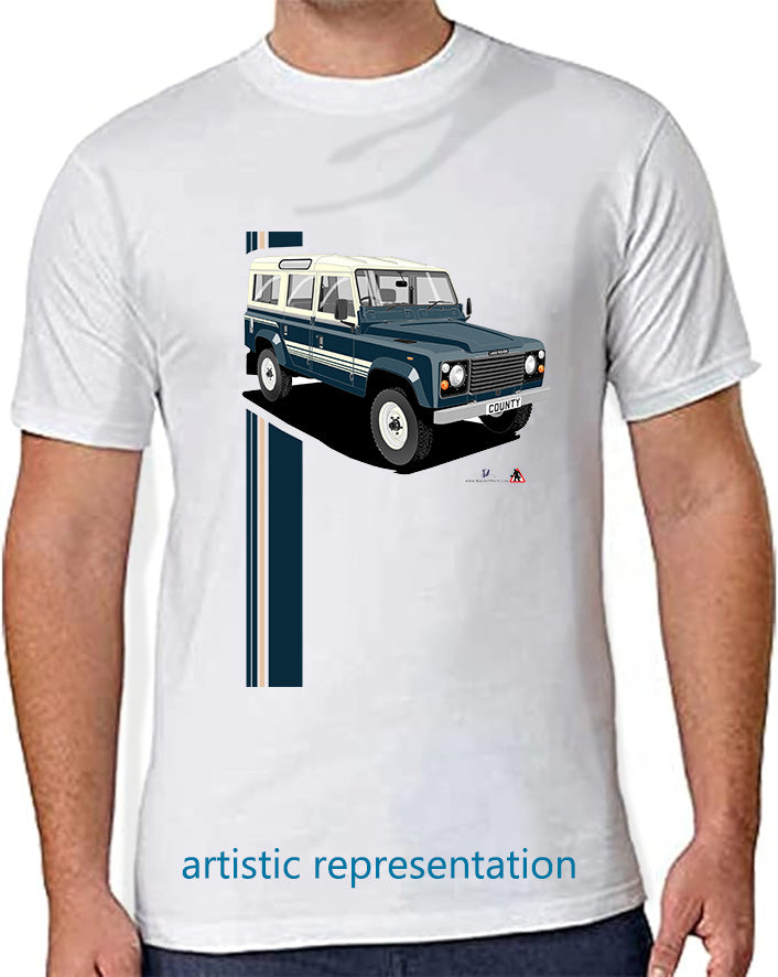 Land Rover County 110 in Dark Blue T Shirt