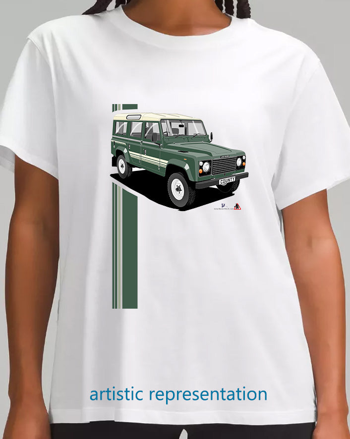 Land Rover County 110 in Green T Shirt