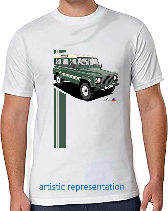 Land Rover County 110 in Green T Shirt