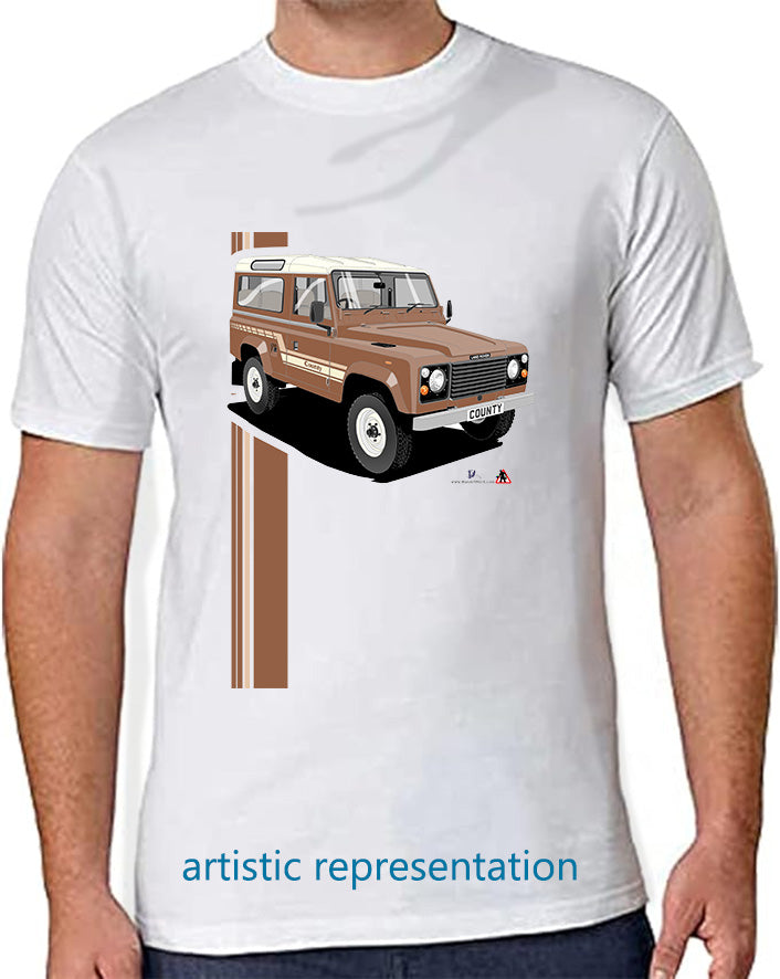 Land Rover County 90 in Brown T Shirt