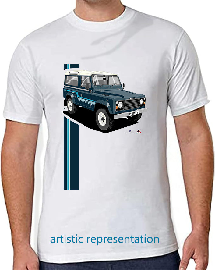 Land Rover County 90 in Dark Blue T Shirt