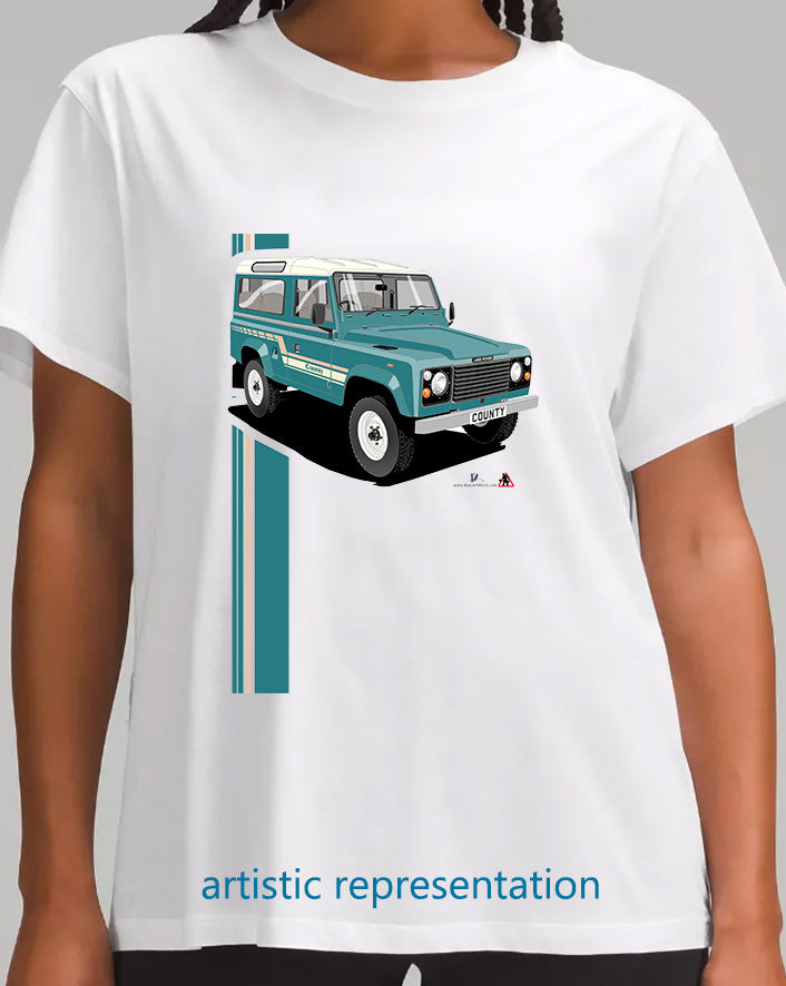 Land Rover County 90 in Turquoise T Shirt