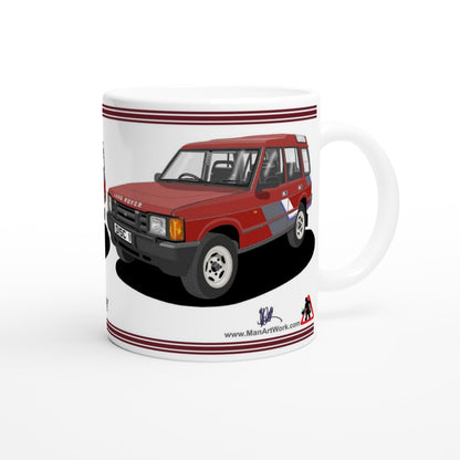 Land Rover Discovery Mk1 in Red Art Mug