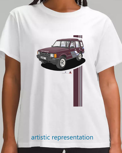 Land Rover Discovery Mk1 in Burgundy Art T Shirt