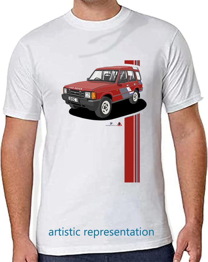 Land Rover Discovery Mk1 in Red Art T Shirt