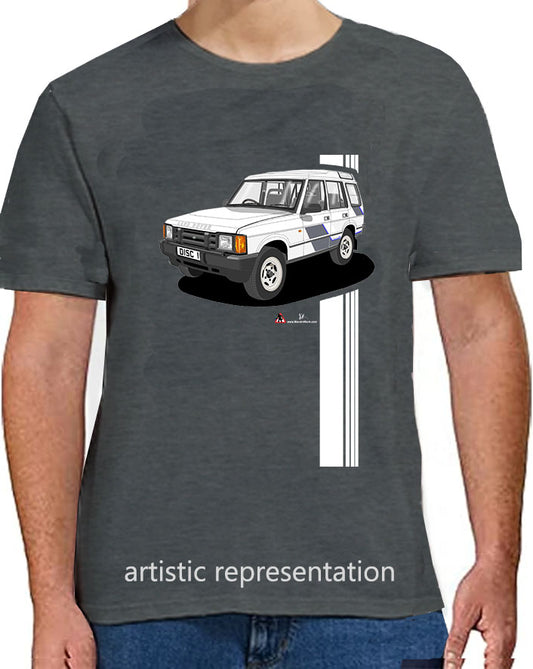 Land Rover Discovery Mk1 in White Art T Shirt