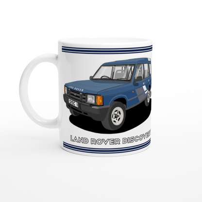 Land Rover Discovery Mk1 in Blue Art Mug