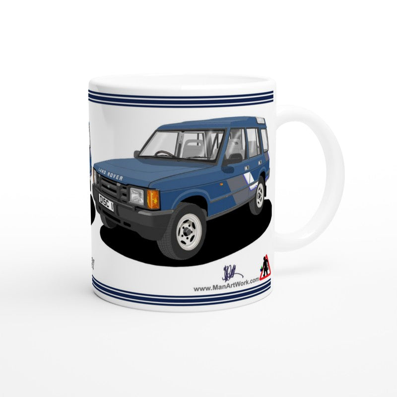 Land Rover Discovery Mk1 in Blue Art Mug