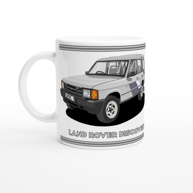 Land Rover Discovery Mk1 in Silver Art Mug