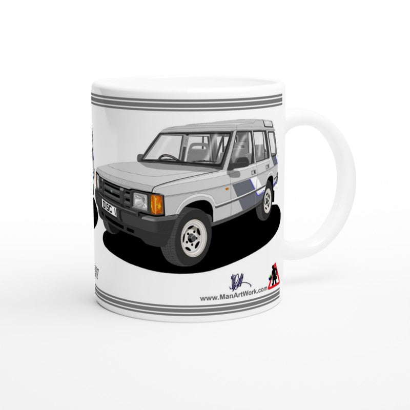 Land Rover Discovery Mk1 in Silver Art Mug