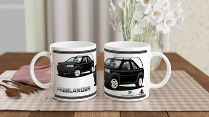 Land Rover Freelander Mk1 3 Door in Black Art Mug