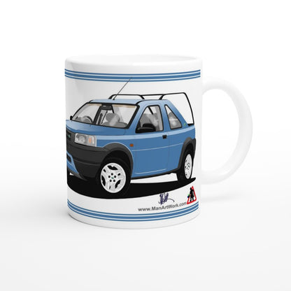 Land Rover Freelander Mk1 3 Door in Blue Art Mug