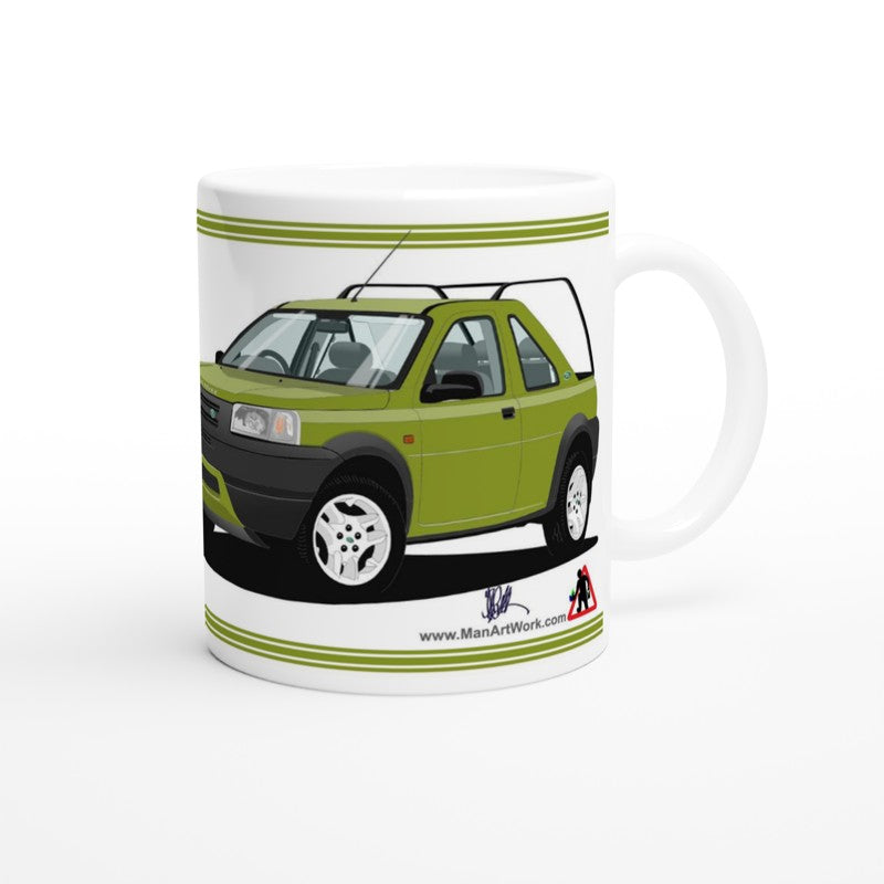 Land Rover Freelander Mk1 3 Door in Green Art Mug