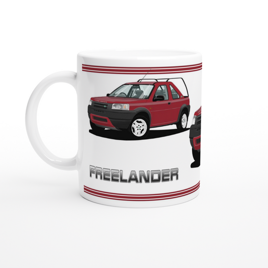 Land Rover Freelander Mk1 3 Door in Red Art Mug