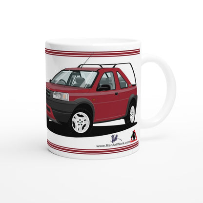 Land Rover Freelander Mk1 3 Door in Red Art Mug