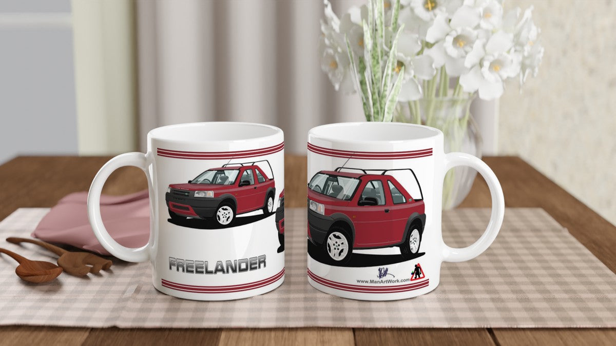 Land Rover Freelander Mk1 3 Door in Red Art Mug