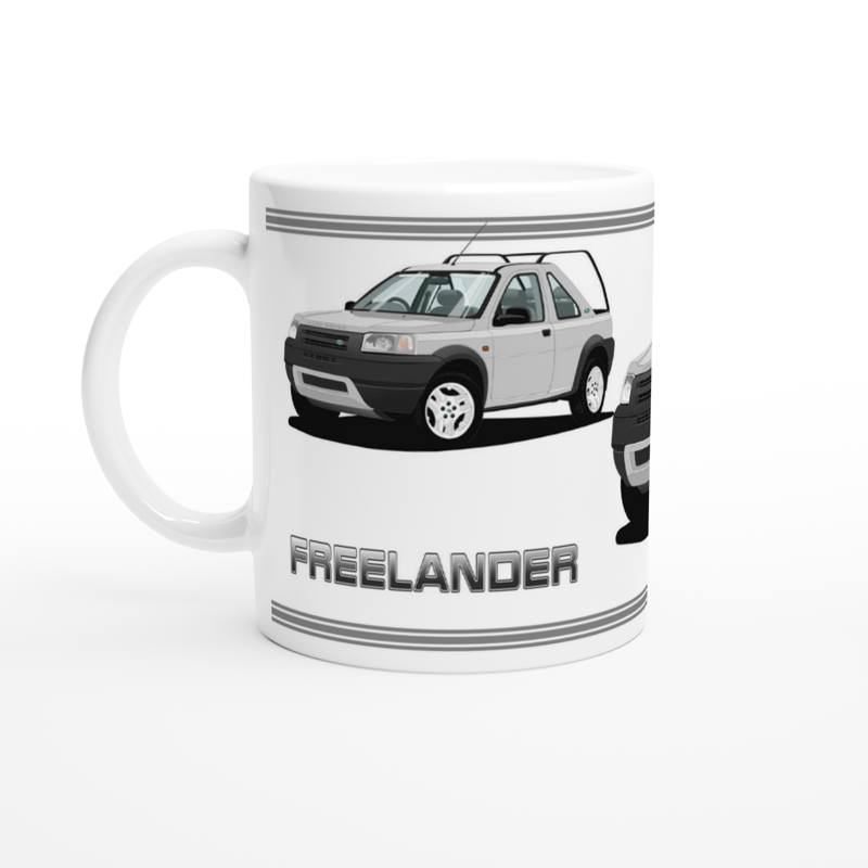 Land Rover Freelander Mk1 3 Door in Silver Art Mug