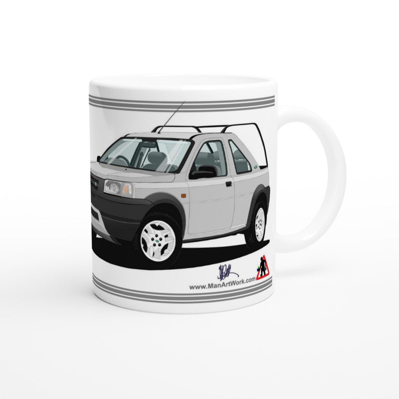 Land Rover Freelander Mk1 3 Door in Silver Art Mug